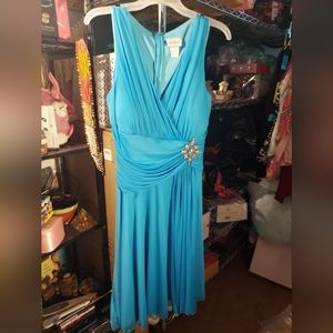 RORY Formal Blue Pleated Dress 2XL